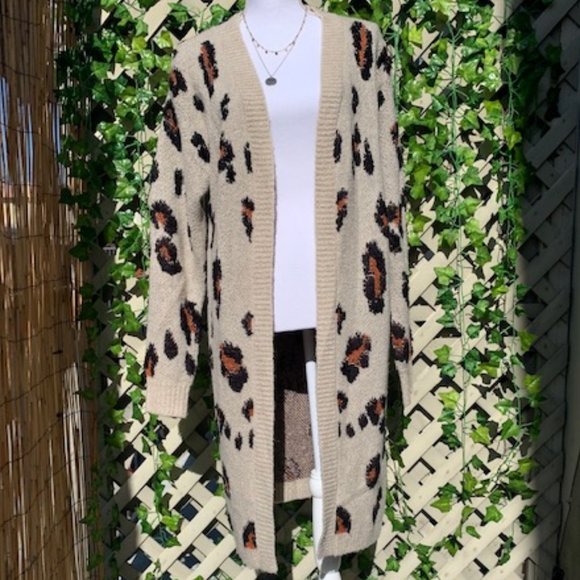 knox rose leopard cardigan